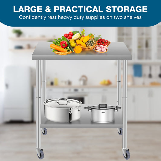 Commercial Work Table for Restaurant and Home Stainless Steel Kitchen Prep Table with Under Shelf（副本）  from Lordear