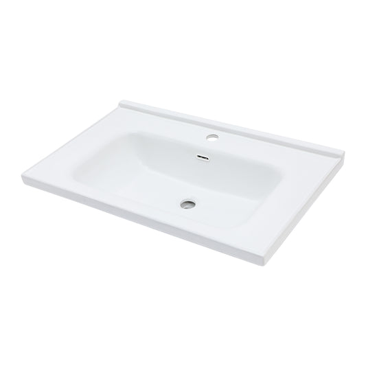 Lordear 31 in x 20 in Drop-In Ceramic White Bathroom Sink Basin