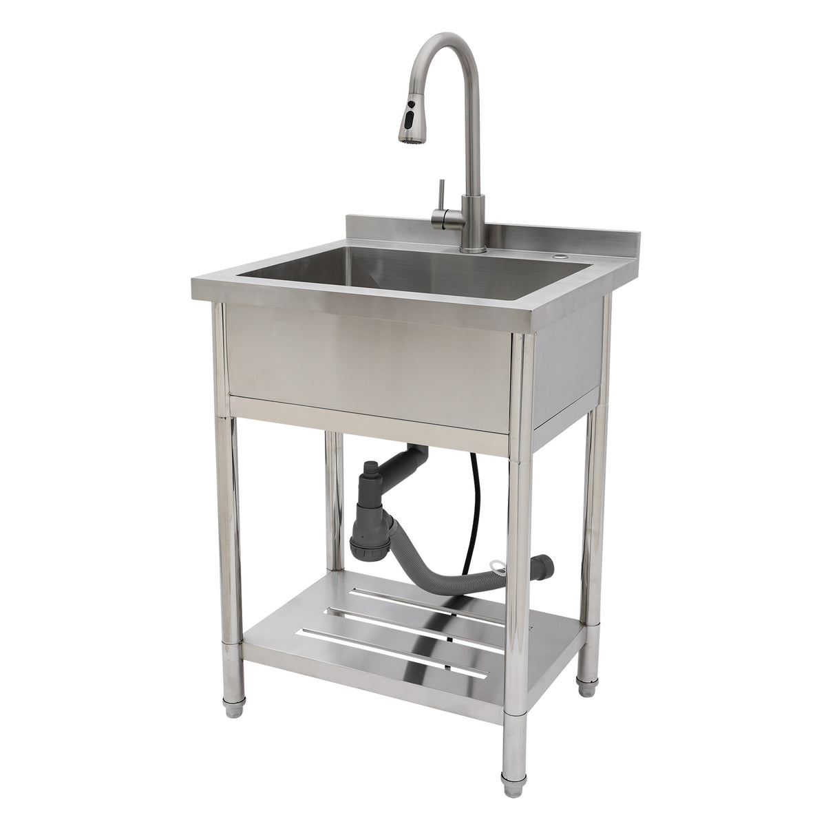 Lordear 24'' Utility Sink single-bowl Commercial sink with accessories