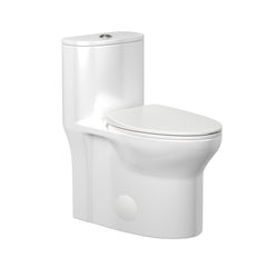 Lordear White Ceramic Comfortable Seat Height One Piece Toilet
