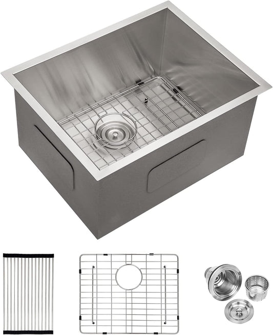 Lordear 16 Gauge Undermount Single Bowl Stainless Steel Laundry Sink