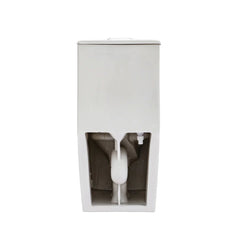Lordear Elongated White Ceramic Modern One Piece Toilet with Comfort Wider Chair Seat