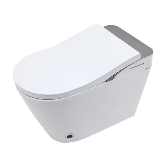 Smart Toilet with Built-in Bidet Seat, Tankless Toilet with Auto Lid Opening, Closing and Flushing, Heated Seat, Digital Display, Remote Control, Elongated | Lordear