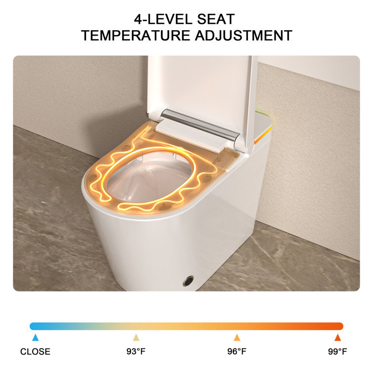 Smart Bidet Toilet with Auto-open/close Lid  Auto Flush Smart Toilet with Warm Water Washing  Heated Bidet Seat Adjustable Dryer Toilet with Bidet and LED Display  from Lordear