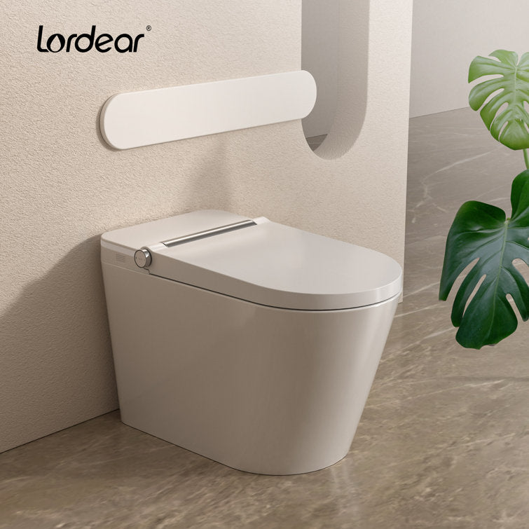 Smart Bidet Toilet with Auto-open/close Lid  Auto Flush Smart Toilet with Warm Water Washing  Heated Bidet Seat Adjustable Dryer Toilet with Bidet and LED Display  from Lordear