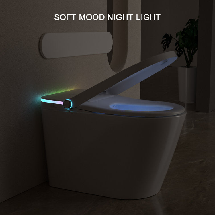 Smart Bidet Toilet with Auto-open/close Lid  Auto Flush Smart Toilet with Warm Water Washing  Heated Bidet Seat Adjustable Dryer Toilet with Bidet and LED Display  from Lordear