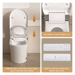 Lordear Smart Toilet with Bidet Wash Auto Sensor Flush Kick Flush Heated Seat Warm Wash  from Lordear