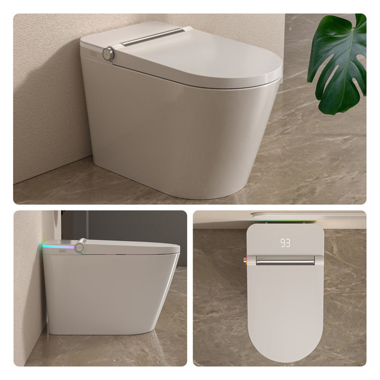 Smart Bidet Toilet with Auto-open/close Lid  Auto Flush Smart Toilet with Warm Water Washing  Heated Bidet Seat Adjustable Dryer Toilet with Bidet and LED Display  from Lordear