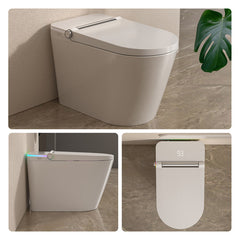 Lordear Smart Bidet Toilet – Auto Flush Heated Seat Night Light – Easy Install One-Piece  from Lordear