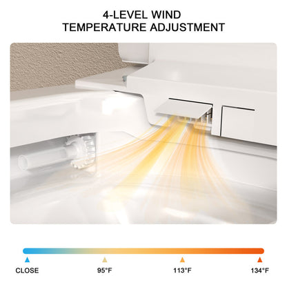 Smart Bidet Toilet with Auto-open/close Lid  Auto Flush Smart Toilet with Warm Water Washing  Heated Bidet Seat Adjustable Dryer Toilet with Bidet and LED Display  from Lordear