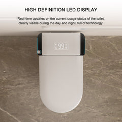 Lordear Smart Toilet with Auto Flush & Foot Sensor – Tankless Design with Heated Seat – Warm Water Cleaning & Air Dryer  from Lordear