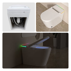 Lordear Smart Bidet Toilet – Auto Flush Heated Seat Night Light – Easy Install One-Piece  from Lordear