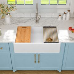Lordear 33-Inch Farmhouse Quartz Kitchen Sink Single Bowl