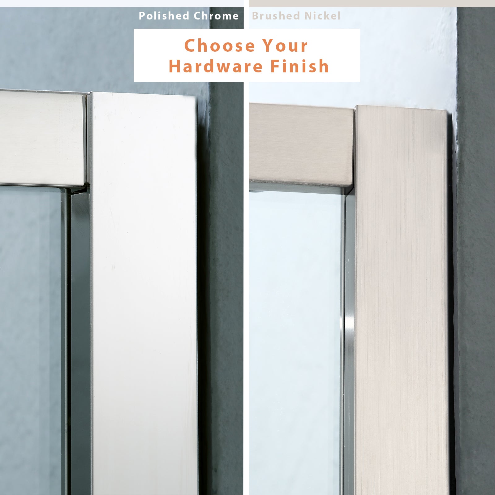 Lordear 72'' Tempered Glass Frameless Corner Frame Shower Door