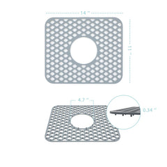 Lordear 14" x 11" Kitchen Sink Silicone Bottom Grid Hot Resistant with Drain Hole  from Lordear