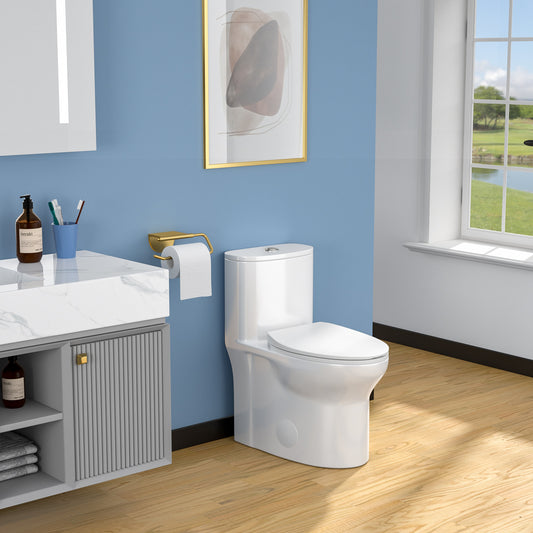 Lordear White Ceramic Comfortable Seat Height One Piece Toilet