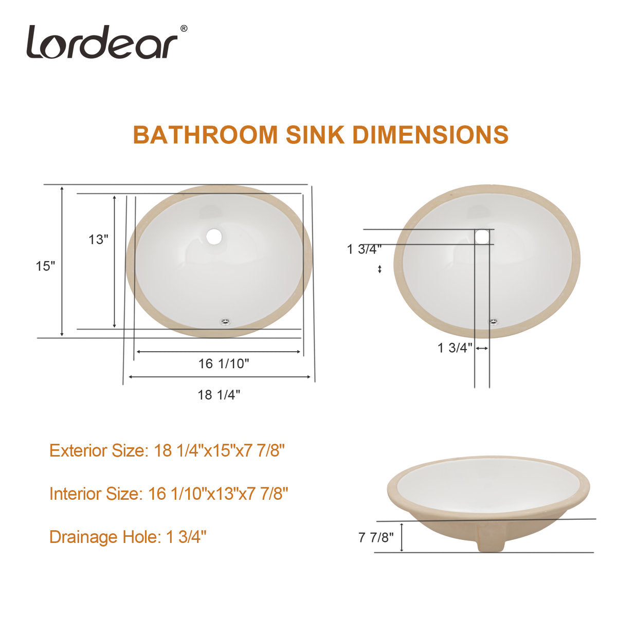15'' D x 18'' W x 7.85'' H