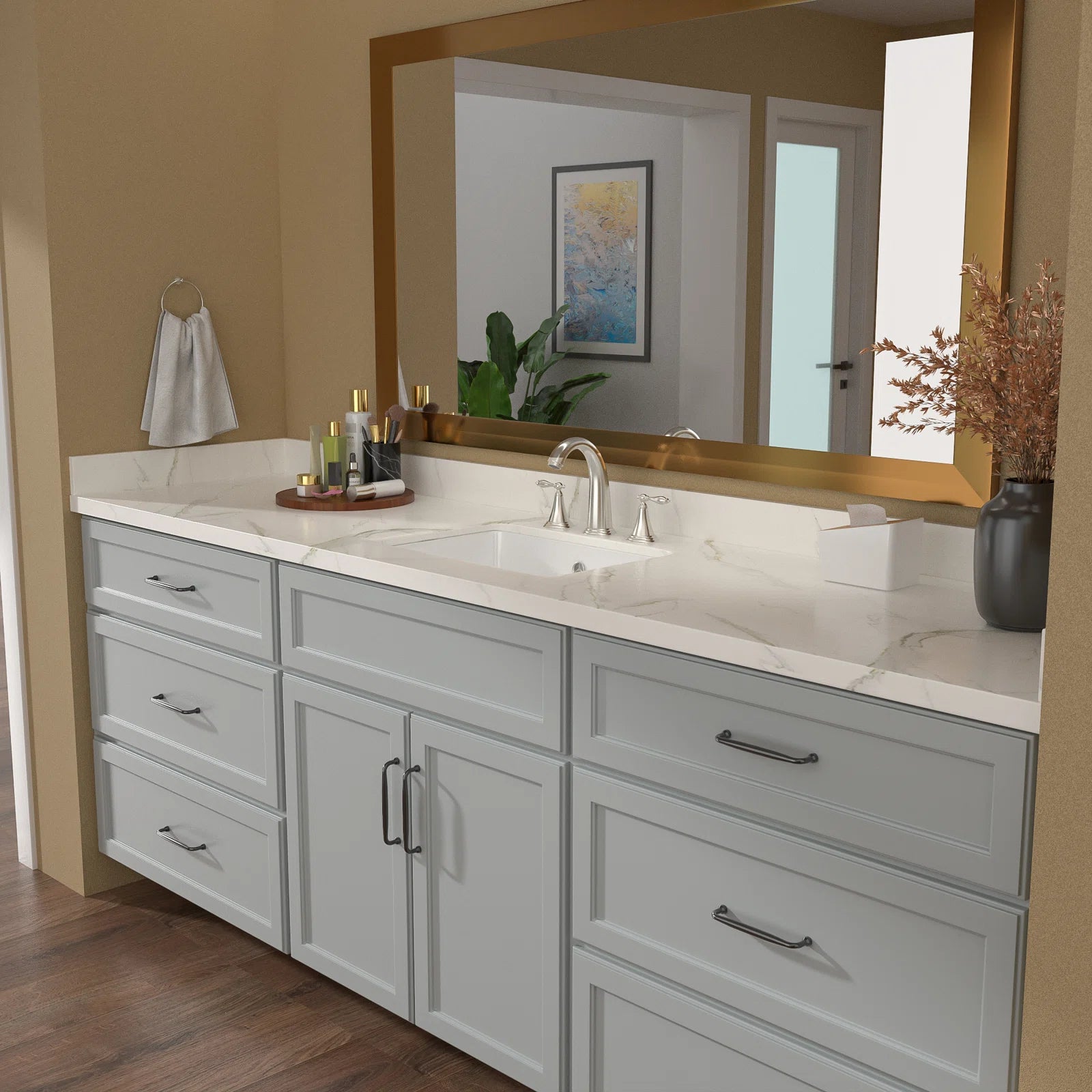 Lordear White Ceramic Rectangle Undermount Bathroom Sink with Overflow  from Lordear
