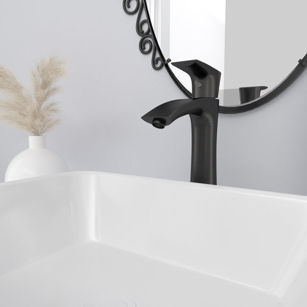 19in x 15in Bathroom Vessel Sink White Ceramic Rectangle Bathroom Sink White Vessel Sink with Faucet  from Lordear