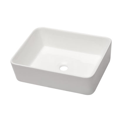 19in x 15in Bathroom Vessel Sink White Ceramic Rectangle Bathroom Sink White Vessel Sink with Faucet  from Lordear