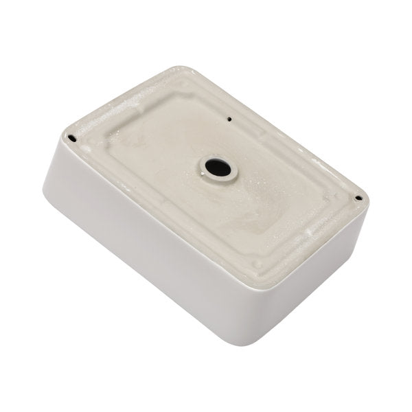 19in x 15in Bathroom Vessel Sink White Ceramic Rectangle Bathroom Sink White Vessel Sink with Faucet  from Lordear