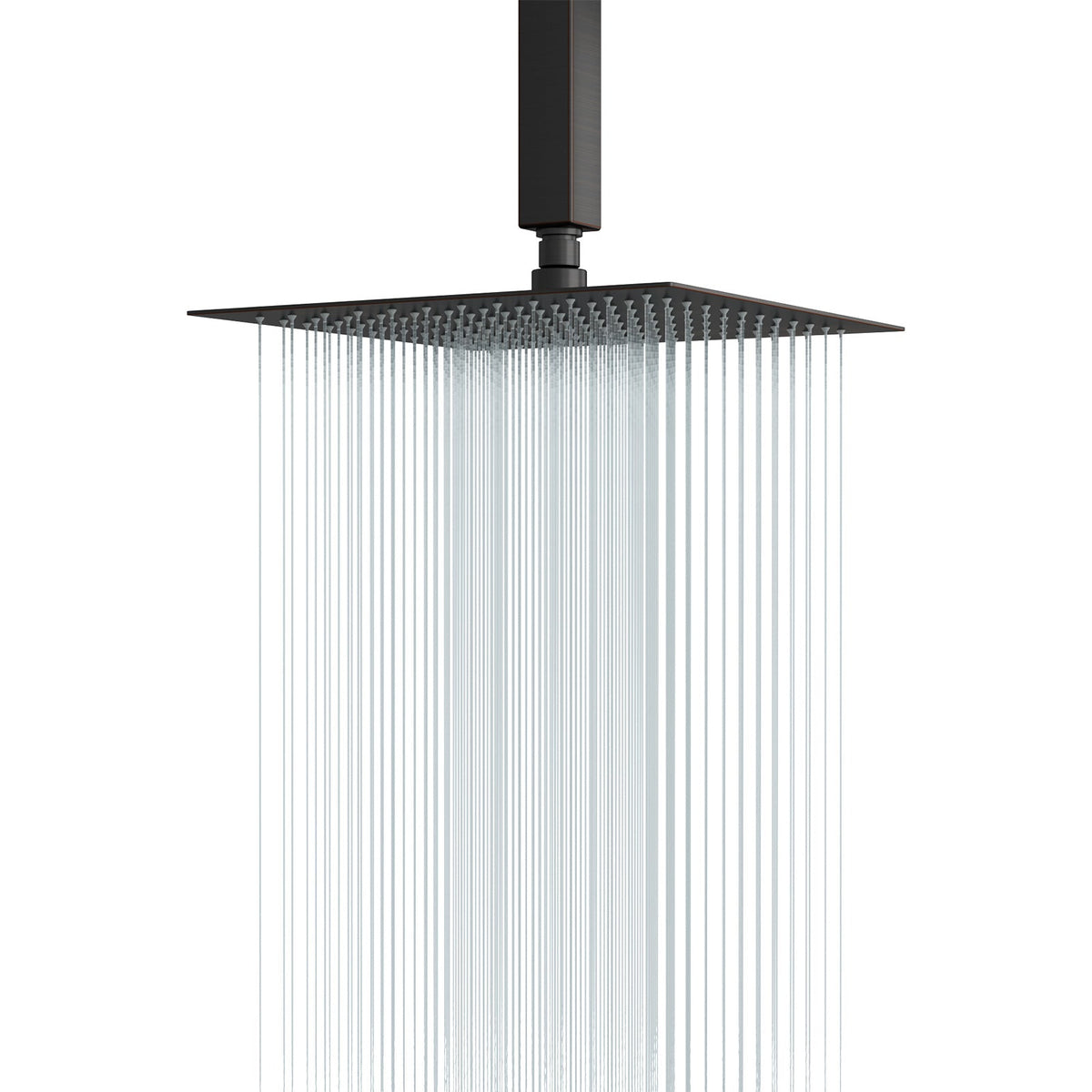 Lordear Rainfall Shower Head 12 Inch Solid Square Ultra Thin 304 Stainless Steel Rain Setting Shower Heads,Waterfall Full Body Coverage  from Lordear
