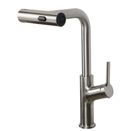 Lordear Stainless Steel Four-Function Pull-Down Sprayer Kitchen Faucet