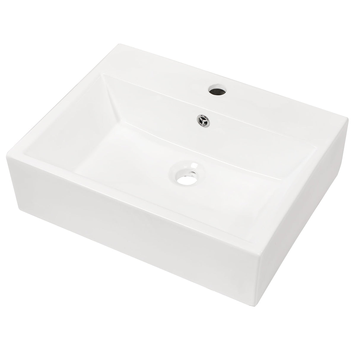 Lordear 20'' x 18'' White Rectangle Ceramic Wall Mount Bathroom Sink  from Lordear