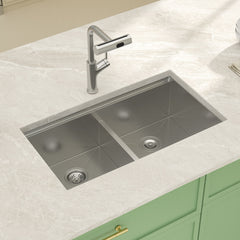 Lordear 32" L x 19" W Undermount Stainless Steel Kitchen Sink, Low Divider Ledge Workstation Single Bowl Sink with Full Accessories