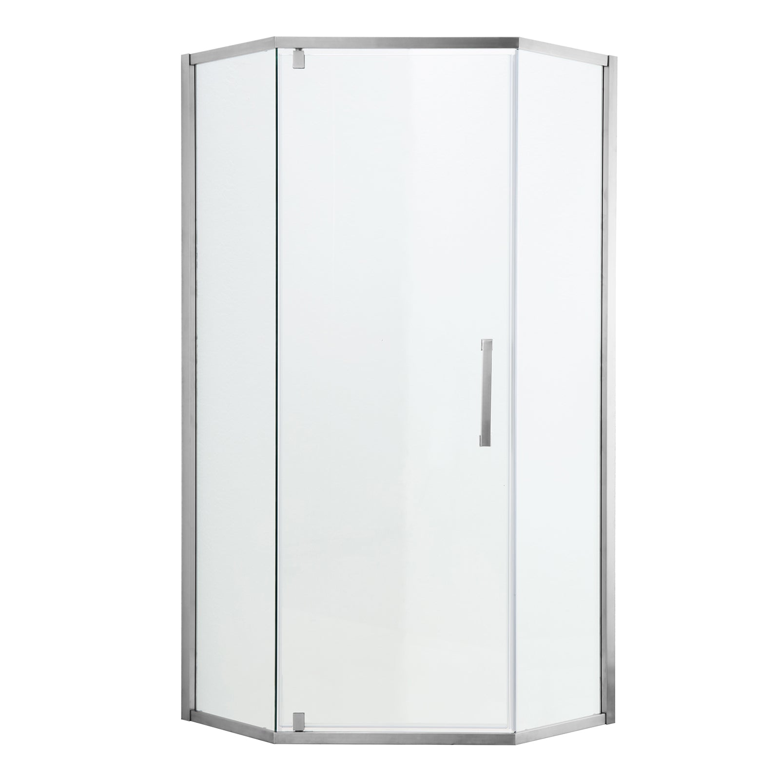 Lordear 72'' Tempered Glass Frameless Corner Frame Shower Door