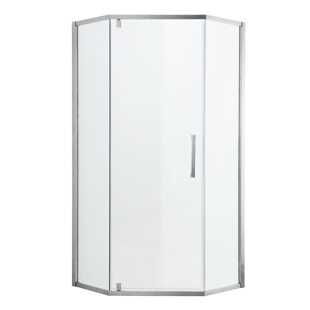 Lordear 72'' Tempered Glass Frameless Corner Frame Shower Door