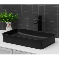 Lordear Ceramic Drop-in Rectangle Bathroom Vessel Sink