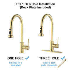 Lordear Pull Down Kitchen Faucet with Soap Dispenser