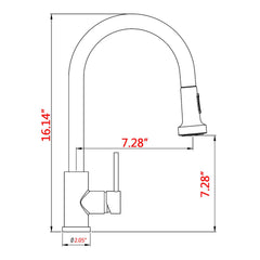 Lordear Pull Down Kitchen Faucet with Soap Dispenser