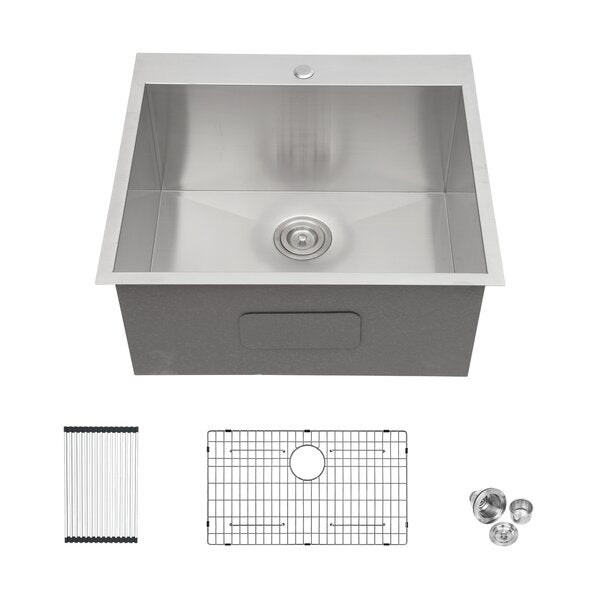 22in L Undermount Single Bowl Stainless Steel Kitchen Sink  from Lordear