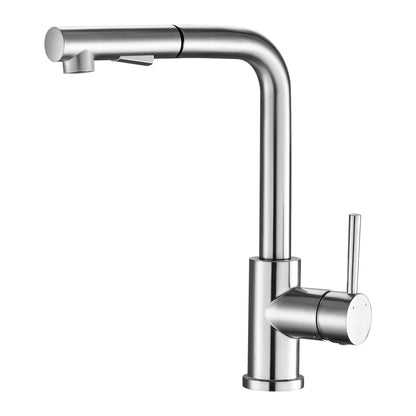 Pull Down Kitchen Faucet Industrial Kitchen Taps Single Handle in Brushed Nickel | Faucet, Kitchen, Kitchen Faucets, Kitchen Tap, Lordear, Pull Down, Pull Down Faucet, Pull Down Kitchen Faucet, Tap | Lordear