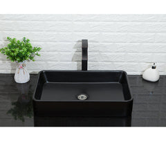 Lordear Ceramic Drop-in Rectangle Bathroom Vessel Sink