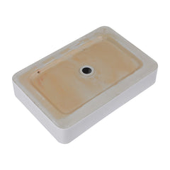 Lordear Ceramic Drop-in Rectangle Bathroom Vessel Sink