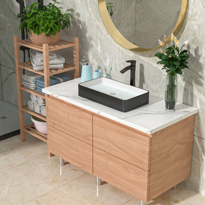 24in L x 14in W Vessel Rectangle Bathroom Sink Modern Above Counter Bathroom Sink Ceramic Art Basin  from Lordear