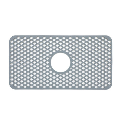 25in x 13in Silicone Bottom Sink Grid Kitchen Sink Silicone Mat Heat Resistant with Drain Hole | Lordear