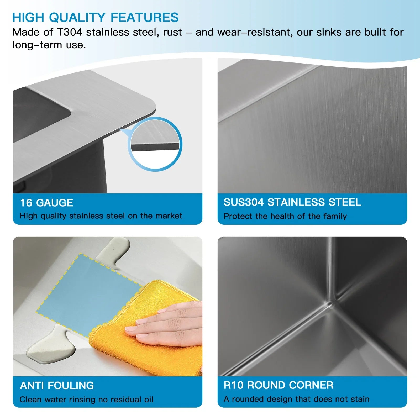 Lordear Stainless Steel Undermount Single Bowl Kitchen Sink  from Lordear