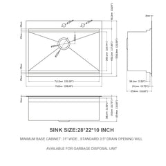 Lordear Stainless Steel Drop-In Single Bowl Workstation Kitchen Sink  from Lordear