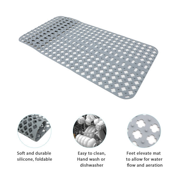 28in x 14in Silicone Bottom Sink Grid Silicone Sink Mat Silicone Mat for Kitchen Sink Heat Resistant  from Lordear