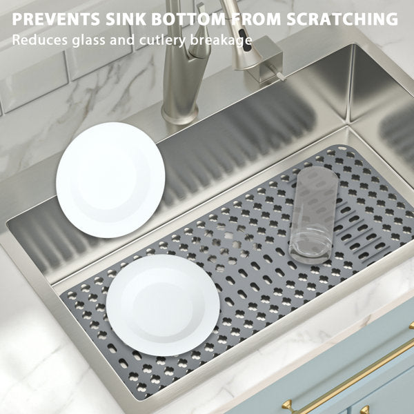 28in x 14in Silicone Bottom Sink Grid Silicone Sink Mat Silicone Mat for Kitchen Sink Heat Resistant  from Lordear