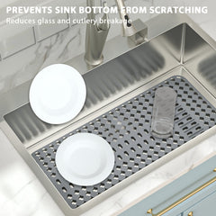 Lordear 28'' x 14'' Kitchen Sink Silicone Bottom Grid Heat Resistant Silicone Mat  from Lordear