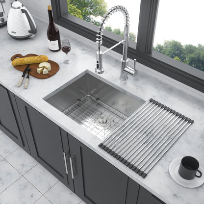 23in x 18in Kitchen Sink Undermount Stainless Steel Bar Sink with Additional Accessories | Lordear