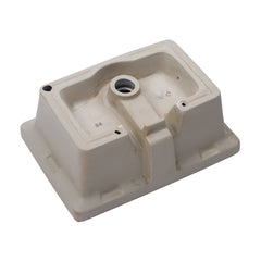 Lordear White Ceramic Rectangle Undermount Bathroom Vanity Sink with Overflow