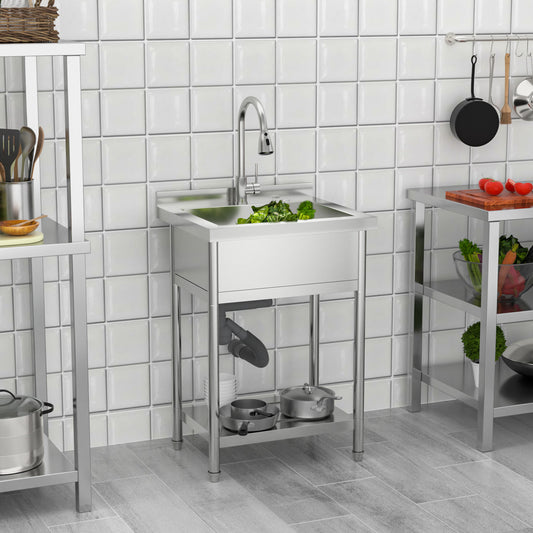 Lordear 24'' Commercial sink single-bowl with accessories