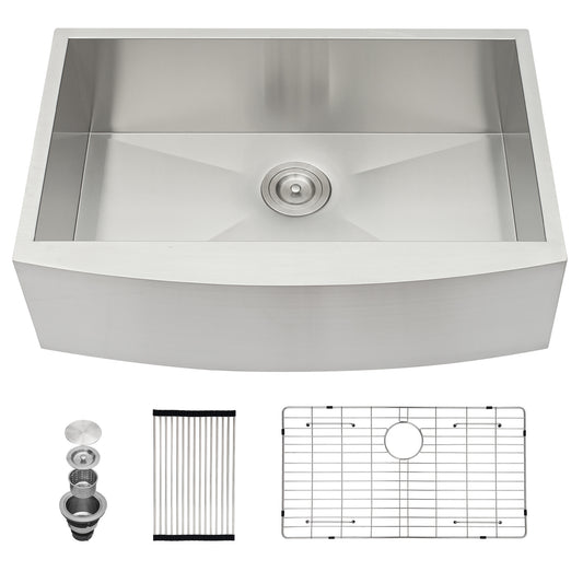 Lordear 30"x20" Kitchen Sink Farmhouse Stainless Steel Sinks Apron Front with Accessories  from Lordear