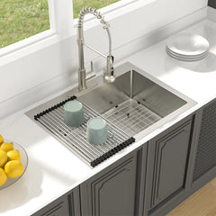 Lordear Stainless Steel Drop-In Single Bowl Kitchen Sink
